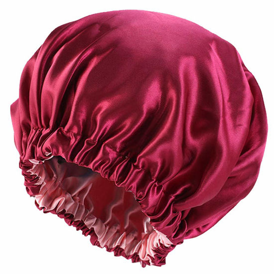 Picture of Satin Bonnet Silk Bonnet Hair Bonnet for Sleeping Satin Bonnet for Hair Bonnets for Women Silk Bonnet for Natural Hair