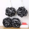 Picture of 4 Pieces Shower Puff Exfoliating Bath Sponge 60g/pcs Mesh Pouf Bath Loofahs Black Body Wash Sponges Scrubber for Bathing