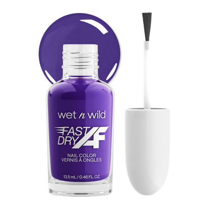 Picture of Wet n Wild Fast Dry AF Nail Polish Color, Purple Married Into Royalty | Quick Drying - 40 Seconds | Long Lasting - 5 Days, Shine