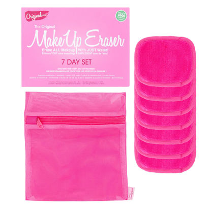 Picture of Makeup Eraser Original Pink 7-Day Set, Erase All Makeup With Just Water, Including Waterproof Mascara, Eyeliner, Foundation, Lipstick, and More!