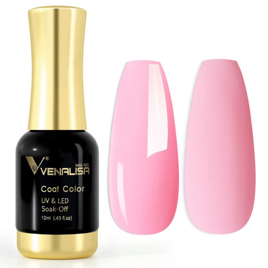 Picture of VENALISA Gel Nail Polish,Lovely Nude Pink Color Spring Summer Soak Off UV LED Nail Gel Polish Nail Art Starter Manicure Salon DIY at Home