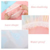 Picture of Waterproof Shower Caps, 3 Pcs Plastic Reusable Shower Caps Elastic Band Bath Caps for Women Ladies Spa Salon