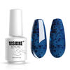 Picture of Vishine Soak Off UV LED Gel Polish Lacquer Nail Art Manicure Varnish Cendre Blue with Blue Sequins 1486