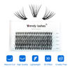 Picture of Individual Cluster Lashes 30 Roots Natural Eyelash Clusters C Curl 0.07mm Thickness Natural Look Black Soft Eyelashes 8-16mm Mixed Mink DIY Individual Eyelashes Grafting Fake False Eyelashes Lashes Extension Handmade by WENDY LASHES(Cluster Lashes-30D-C,8-16mm Mixed Tray)