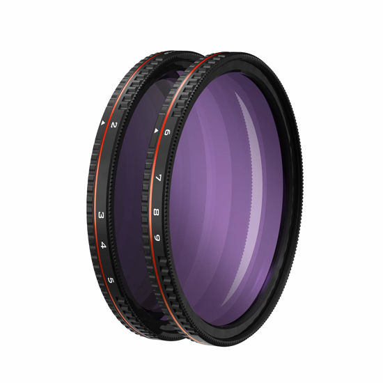 Picture of Freewell 77mm Threaded Hard Stop Variable ND Filter All Day 2 to 5 Stop & 6 to 9 Stop - 2Pack