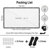 Picture of 120 inch White Projector Screen, AAJK Projection Screen16:9 HD Hanging Movie Screen Foldable Anti-Crease, for Outdoor, Indoor