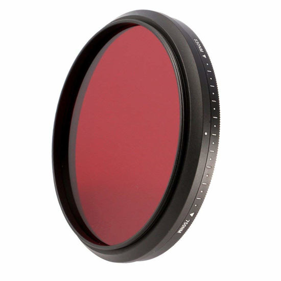 Picture of Runshuangyu 62mm 6 in 1 Infrared IR Pass X-Ray Lens Filter, Adjustable 530nm to 750nm Screw-in Filter for Canon Nikon Sony Panasonic Fuji Kodak DSLR Camera