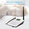 Picture of PENCHEN Fixed Wireless Phone 2G Desktop Telephone Support GSM 850/900/1800/1900MHZ SIM Card Cordless Phone with Antenna Radio Alarm Clock SMS Funtion for House Home Call Center Office Company Hotel