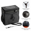 Picture of Ryhpez Car Trash Can with Lid - Car Trash Bag Hanging with Storage Pockets, Leak-Proof Collapsible Garbage Bin for Car(3.2 Gallon/12L)