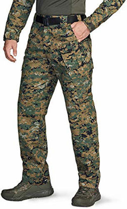 Picture of CQR CLSL Men's Tactical Pants, Water Repellent Ripstop Cargo Pants, Lightweight EDC Hiking Work Pants, Outdoor Apparel, Mag Pocket Marpet, 40W x 30L