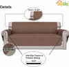 Picture of Easy-Going 4 Seater Sofa Slipcover Reversible Sofa Cover Water Resistant Couch Cover with Foam Sticks Elastic Straps Furniture Protector for Pets Children Dog Cat (XX-Large, Brown/Beige)