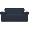 Picture of Easy-Going Stretch Oversized Loveseat Slipcover 1-Piece Sofa Cover Furniture Protector Couch Soft with Elastic Bottom for Kids Polyester Spandex Jacquard Fabric Small Checks Dark Blue