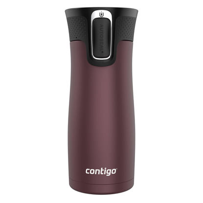 Picture of Contigo West Loop Stainless Steel Vacuum-Insulated Travel Mug with Spill-Proof Lid, Keeps Drinks Hot up to 5 Hours and Cold up to 12 Hours, 16oz Chocolate Truffle Metallic