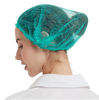 Picture of ProtectX Disposable Bouffant (Hair Net) Caps Hair Head Cover Nets 21” (Green 100 pack)