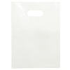 Picture of 100 White Bags and Bags for Small Business 1.5Mil 9"x12" White Bag Merchandise Bags Extra Thick Glossy Plastic Bags White Gift Bags For Small Business with Die Cut Handles White Plastic Bags