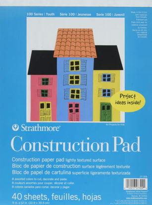 Picture of Strathmore (27-309 100 Series Youth Construction Paper Pad, 9"x12" Tape Bound, 40 Sheets