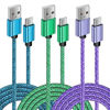 Picture of Type C Charger Cable for Moto G7 Power Z4, OnePlus 9 Pro,Pixel 5 4 4a 4XL, [3Pack/6FT]Samsung Galaxy S21/S21+/S21 Ultra S20 Ultra S10+ A71 A72 F41 Note20 Ultra 9 Nylon Braided USB C Fast Charging Cord