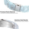 Picture of HOPO Compatible With Apple Watch Band 38mm 40mm 42mm 44mm Thin Light Resin Strap Bracelet With Stainless Steel Buckle Replacement For iWatch Series 8 7 6 5 4 3 2 1 SE (Clear Blue/Silver,38/40/41mm)