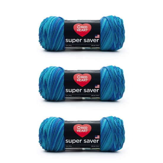 Picture of Red Heart Super Saver Yarn, 3 Pack, Macaw 3 Count