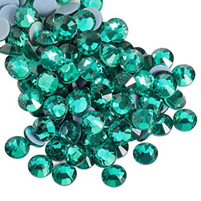 Picture of Beadsland Hotfix Rhinestones, 1440pcs Flatback Crystal Rhinestones for Crafts Clothes DIY Decoration, Blue Zircon, SS12, 3.0-3.2mm