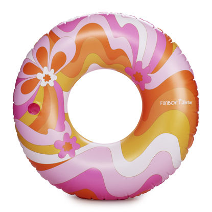 Picture of FUNBOY & Barbie Luxury Dream Tube Pool Float Oversized 50'' Adult Tube Float with Cup Holder