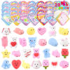 Picture of Hiyong 28 Pack Valentines Day Gifts for Kids, Cute Kawaii Mochi Squishy with Valentine Heart Boxes for Kids School Classroom Exchange Prizes Valentine Party Favor Toy Exchange Greeting Cards