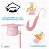 Picture of Foaincore 2023 Year Preschool and Kindergarten Graduation Gown Cap Tassel Set with 2023 Charm Printed Stole for Kid Grad Gift (Pink, 27)