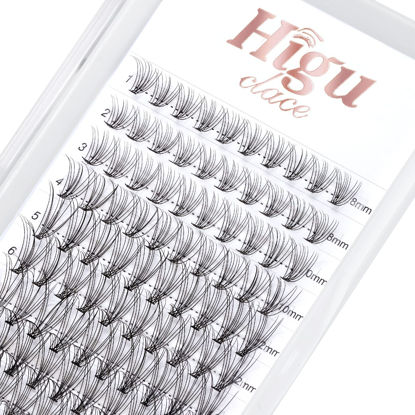 Picture of 120 Pcs DIY Eyelash Extension 10D 0.07mm Individual Lashes Cluster C Curl mix 8-16mm Single Lashes Reusable Professional Makeup Mini Lash Clusters DIY Eyelash Extensions at Home (10D 0.07 C 8-16)