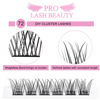 Picture of Cluster Lashes 72 Pcs Lash Clusters DIY Eyelash Extension Individual Lashes D-16mm Thin Band Easy to Apply at home Lashes (Attraction, D-16mm)