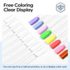 Picture of modelones 150 Pcs Nail Swatch Sticks with Ring, Fan-shape 130 Clear & 20 Black Nail Art Color Swatches Polish Display Tips, False Nail Practice Sample Sticks, Nail Supplies for Beginners