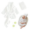 Picture of M&G House Newborn Photography Props Bathrobes Outfits Baby Photo Prop Robe Bath Towel Costume Sets Boy Girl Baby Photoshoot Props 0-6 Months(White)