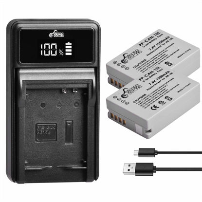 Picture of Pickle Power 2 Pack NB-10L Battery and Charger Compatible with Canon PowerShot G1 X, G3 X, G15, G16, SX40 HS, SX50 HS, SX60 HS