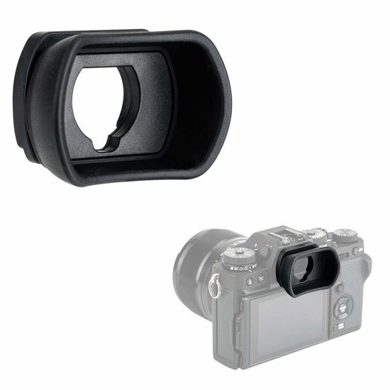 Picture of Kiwifotos Long Soft Viewfinder Eyecup Eyepiece for Fuji Fujifilm X-T5 X-T4 X-T3 X-T2 X-T1 X-H1 X-H2 X-H2S XT5 XT4 XT3 XT2 GFX 50S II GFX100S GFX100 Camera,Replace Fujifilm EC-XT L,EC-GFX,EC-XHW Eyecup