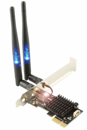 Picture of Ubit AC1200 PCIe WiFi Card for PC with BT 4.2 | Dual Band Wireless Network Adapter WiFi Card with Heat Sink Technology | for Gaming, Browsing, Streaming etc