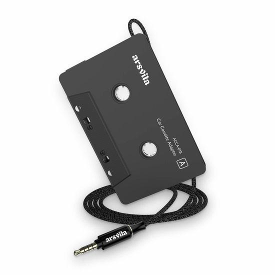 arsvita Car Audio Cassette to Aux Adapter, 3.5 MM Auxillary Cable Tape  Adapter