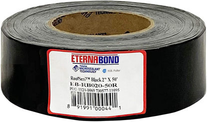 Picture of EternaBond RoofSeal Black 2" x50' MicroSealant UV Stable RV Roof Seal Repair Tape | 35 mil Total Thickness - EB-RB020-50R - One-Step Durable, Waterproof and Airtight Sealant