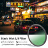 Picture of WalkingWay 49mm Black Diffusion Filter 1/8 Pro Mist Camera Lens Filter Soft Dreamy Cinematic Effect Hazy Diffuser with Ultra Slim and Optical Glass for Portrait/Vlog/Photography/Video