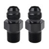 Picture of EVIL ENERGY 6AN Male Flare to 1/8" NPT Pipe Fitting Adapter Aluminum Straight Black 2PCS