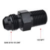 Picture of EVIL ENERGY 6AN Male Flare to 1/8" NPT Pipe Fitting Adapter Aluminum Straight Black 2PCS