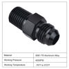 Picture of EVIL ENERGY 6AN Male Flare to 1/8" NPT Pipe Fitting Adapter Aluminum Straight Black 2PCS