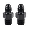 Picture of EVIL ENERGY 4AN Male Flare to 1/8" NPT Pipe Fitting Adapter Aluminum Straight Black 2PCS