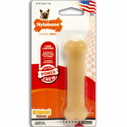 Picture of Nylabone Power Chew Flavored Durable Chew Toy for Dogs Original X-Small/Petite (1 Count)