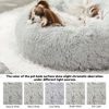 Picture of 【2021 Upgraded】 Western Home Round Dog Bed for Small Dogs, Calming Donut Cuddler Pet Bed,Fluffy Plush Faux Fur Cat Bed(24", Grey)