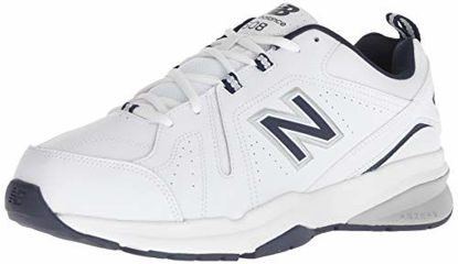 Picture of New Balance Men's 608 V5 Casual Comfort Cross Trainer, White/Navy, 8 Wide