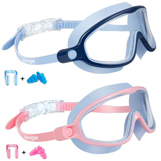 Swimming goggles with nose cover on sale