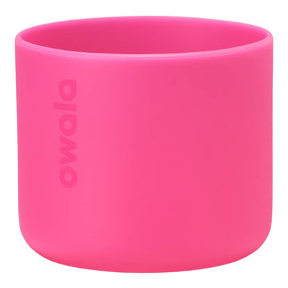 Picture of Owala Silicone Water Bottle Boot, Anti-Slip Protective Sleeve Cover for 24-oz FreeSip, Twist, and Flip Stainless Steel Water Bottles, Bright Pink