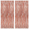 Picture of KatchOn, Rose Gold Fringe Curtain - XtraLarge 6.4x8 Feet, Pack of 2 | Rose Gold Backdrop, Bachelorette Party Decorations, Rose Gold Party Decorations | Rose Gold Streamers, Rose Gold Birthday Backdrop