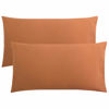 Picture of FLXXIE 2 Pack Microfiber King Pillow Cases, 1800 Super Soft Pillowcases with Envelope Closure, Wrinkle, Fade and Stain Resistant Pillow Covers, 20x36, Tan