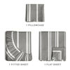 Picture of Striped Bed Sheets - Pin Striped Sheets - Grey and White Sheets - Grey and White Striped Sheets - Twin Striped Sheets - Hotel Luxury Bed Sheets - Deep Pockets - Breathable & Cooling Sheets