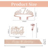 Picture of 7th Birthday Decorations for Girl Including 7th Birthday Girl Sash, Birthday Crown for Girls, Numeral 7 Candle and Cake Topper, 7 Year Old Birthday Decorations for Girls Rose Gold Party Favor Supplies